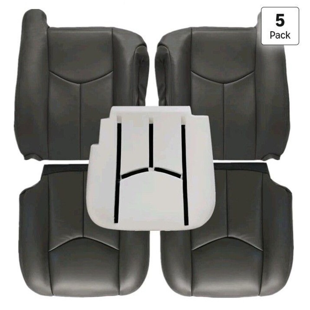 Pripilod 5 Piece Dark Grey Driver And Passenger Top Lean Back Seat Covers